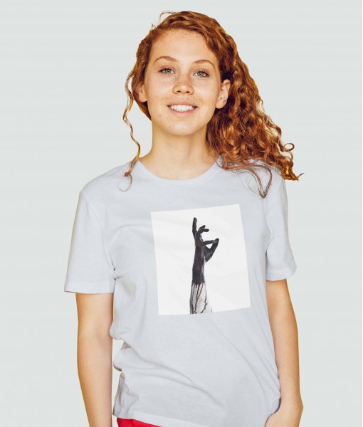 Дамска тениска с щампа Готика Painted hand - TShirtArtShop.com